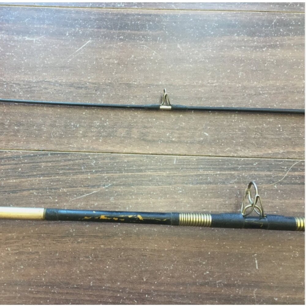 Vintage Wood Fishing Tackle Casting Rod 6' 1" Lake Cabin Cottage Beach Fisherman